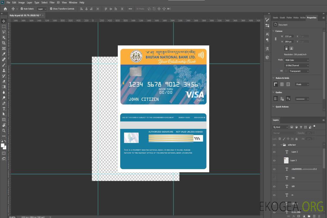 Carte de débit visa de la banque nationale du Bhoutan LTD template Carte de débit visa de la banque nationale du Bhoutan LTD template